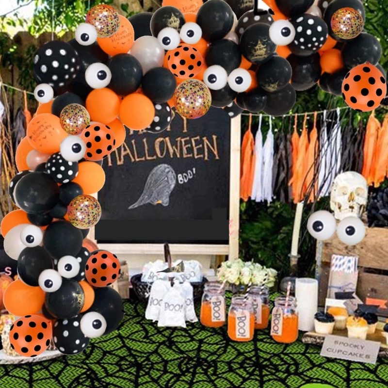 10 Bóng bay latex chủ đề Halloween hình bí ngô bóng ma