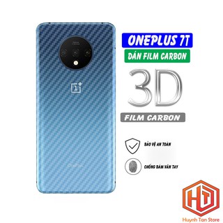 Miếng dán decal carbon mặt sau Oneplus 7T chống trầy mặt lưng, chống bám vân tay
