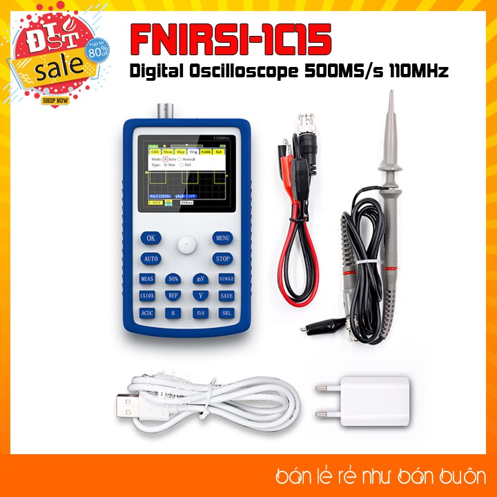 Máy hiện sóng cầm tay FNIRSI-1C15 Digital Oscilloscope 500MS/s 110MHz