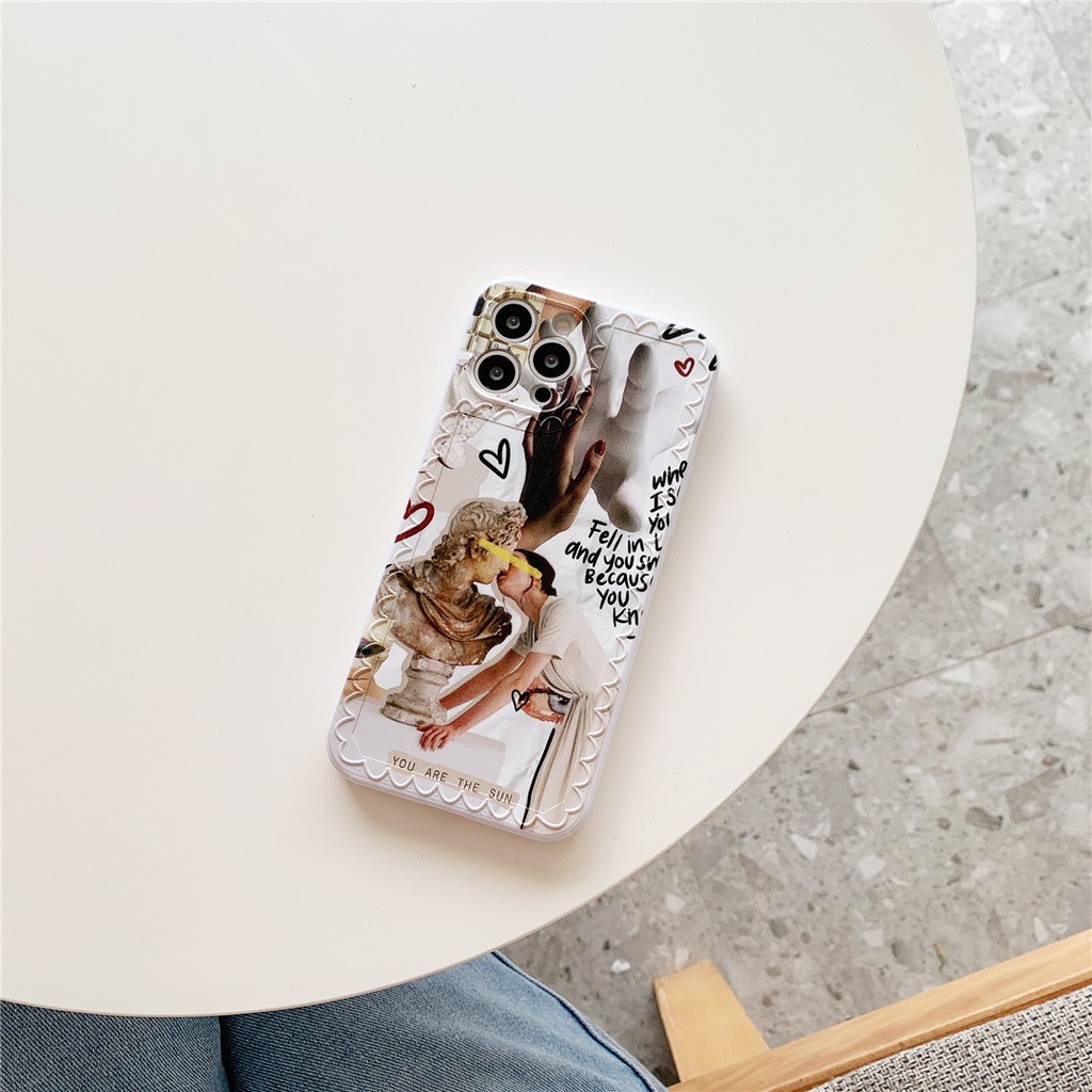 Soft Plastic Phone Case Romantic art suitable for iPhone12 mini 11 PRO MAX 6/6s 7/8plus SE2 X/XS XR XSMAX #HG3932