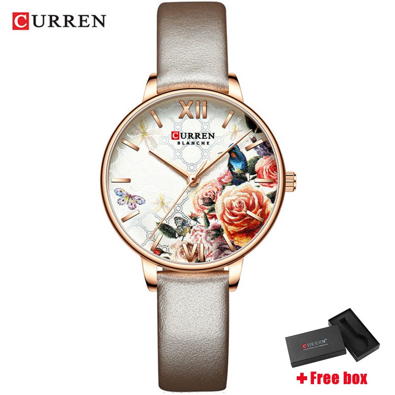 Đồng Hồ Đeo Tay Thạch Anh CURREN Chống Thấm Nước Dây Đeo Bằng Da 9060L
