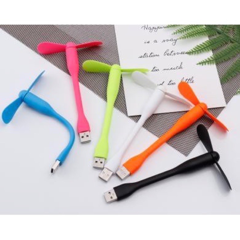 Quạt Mini 2 cánh siêu mát, tiện lợi - 3 Loại Cổng Kết Nối ( USB, Iphone, Android)