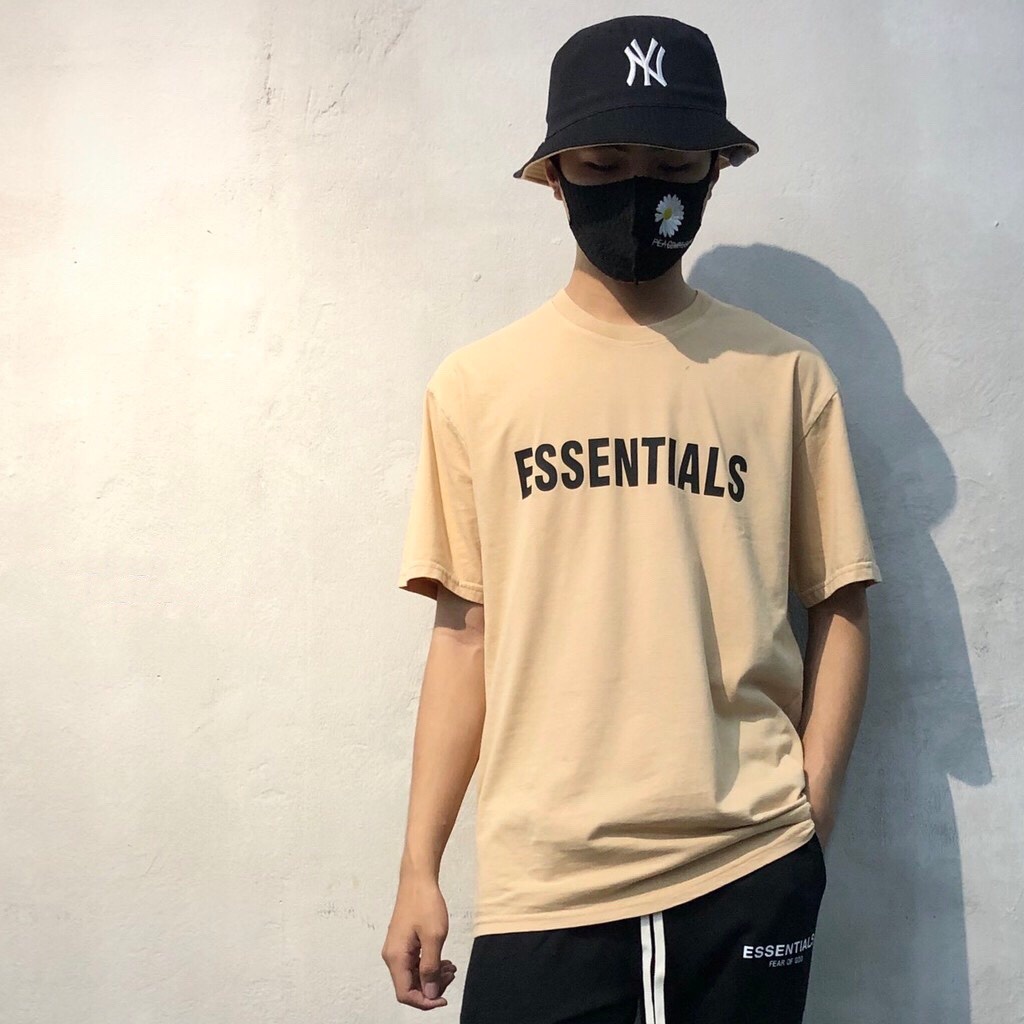 Áo THUN ESSENTIALS COTTON  - Vải Cao Cấp - TE Đen