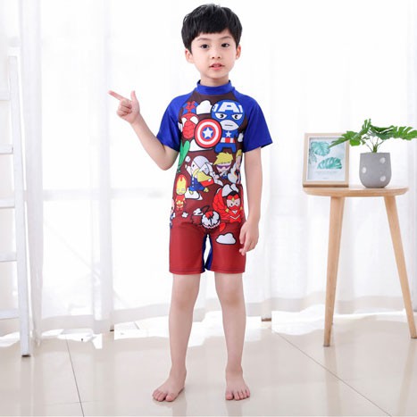 (SG HOUSE) BỘ ĐỒ BƠI BÉ TRAI HOÀNG GIA CAO CẤP, LIỀN THÂN HỌA TIẾT SIÊU ĐẸP, SIZE CHUẨN TỪ S ĐẾN 3XL