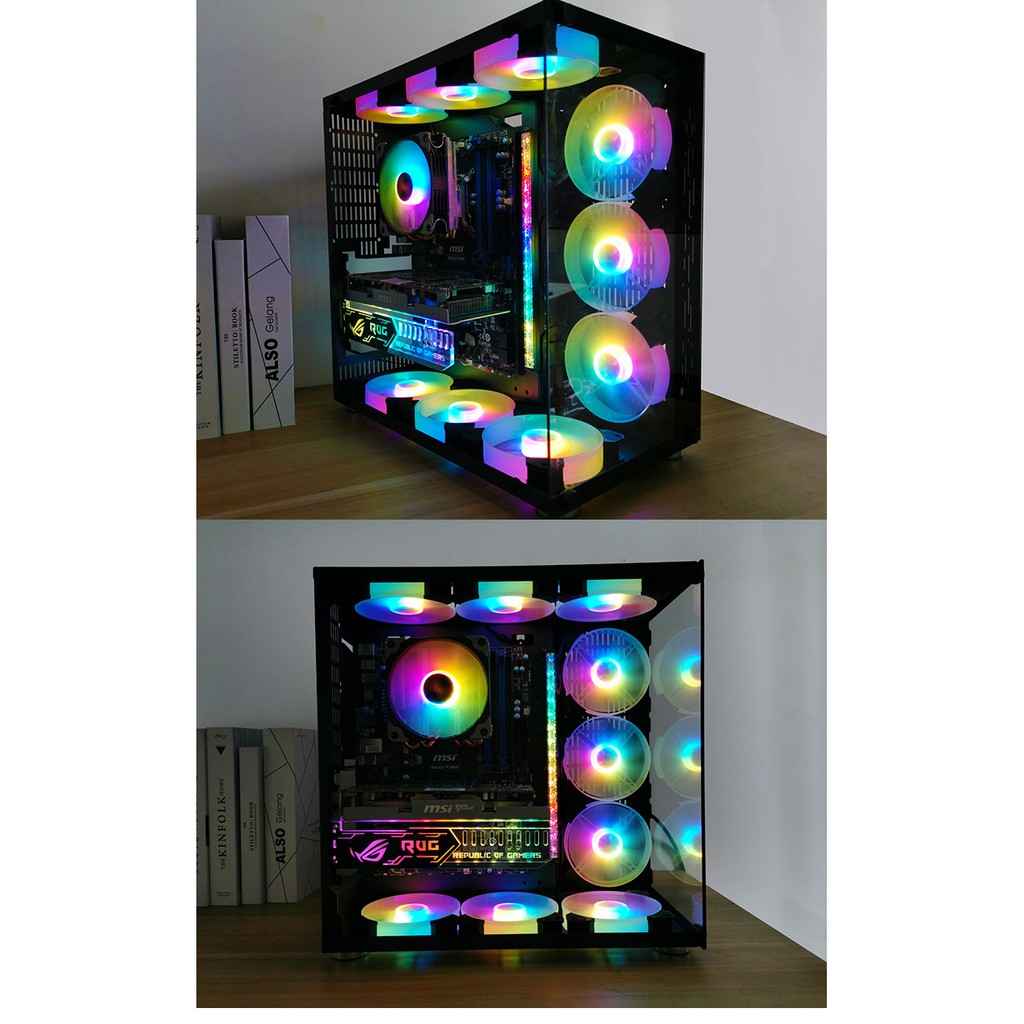 Quạt tản nhiệt case RGB Coolmoon V2 366 hiệu ứng