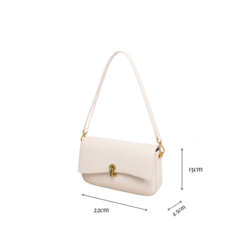 Túi Xách Nữ Khóa Đính Đá Thời Trang Xách Tay Kết Hợp Đeo Chéo Màu Tươi Sáng Dễ Mix Đồ Tiện Dụng Cidu CD31