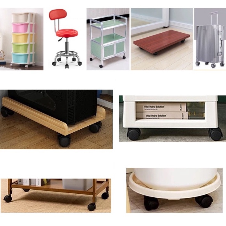 20 Bánh xe nhựa xoay 360 chạy êm, bền chắc