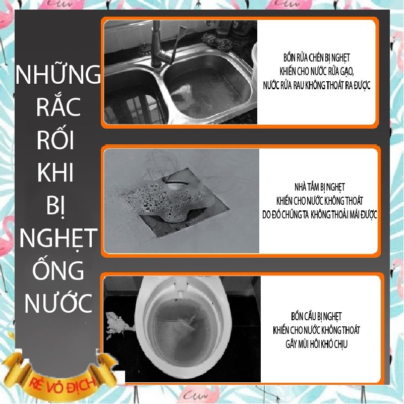 Dụng Cụ Gắp Rác,Thông Tắc Cống Nhanh Chóng,Cây Móc Rác,Que Lấy Rác Thông Minh