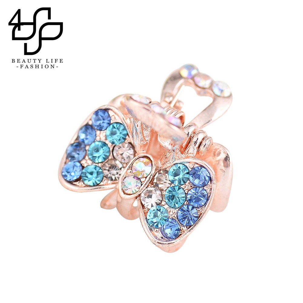 Kẹp tóc đính nơ màu gradient