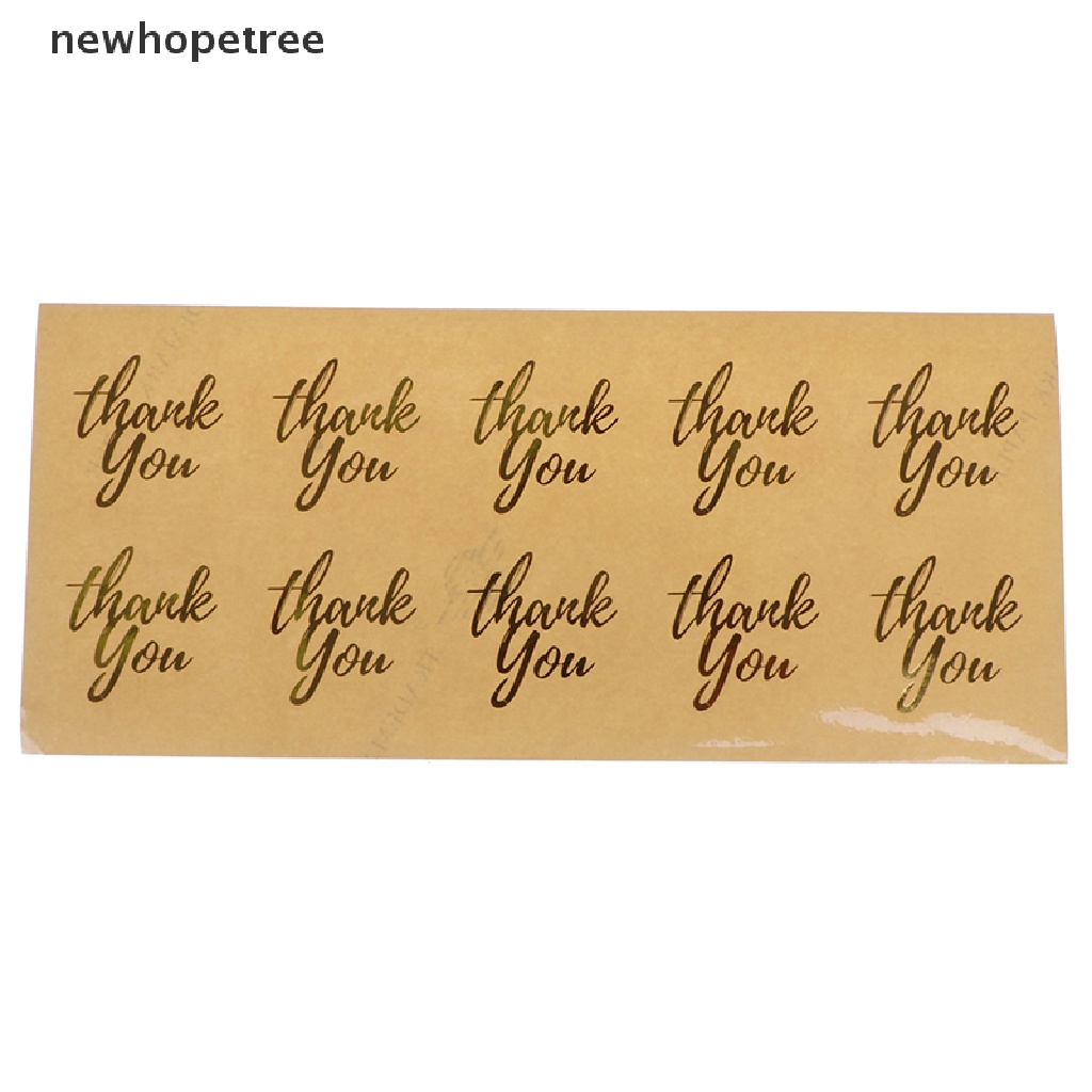 Set 100 Nhãn Dán Trong Suốt In Chữ Thank you Dùng Trang Trí Quà Tặng DIY
