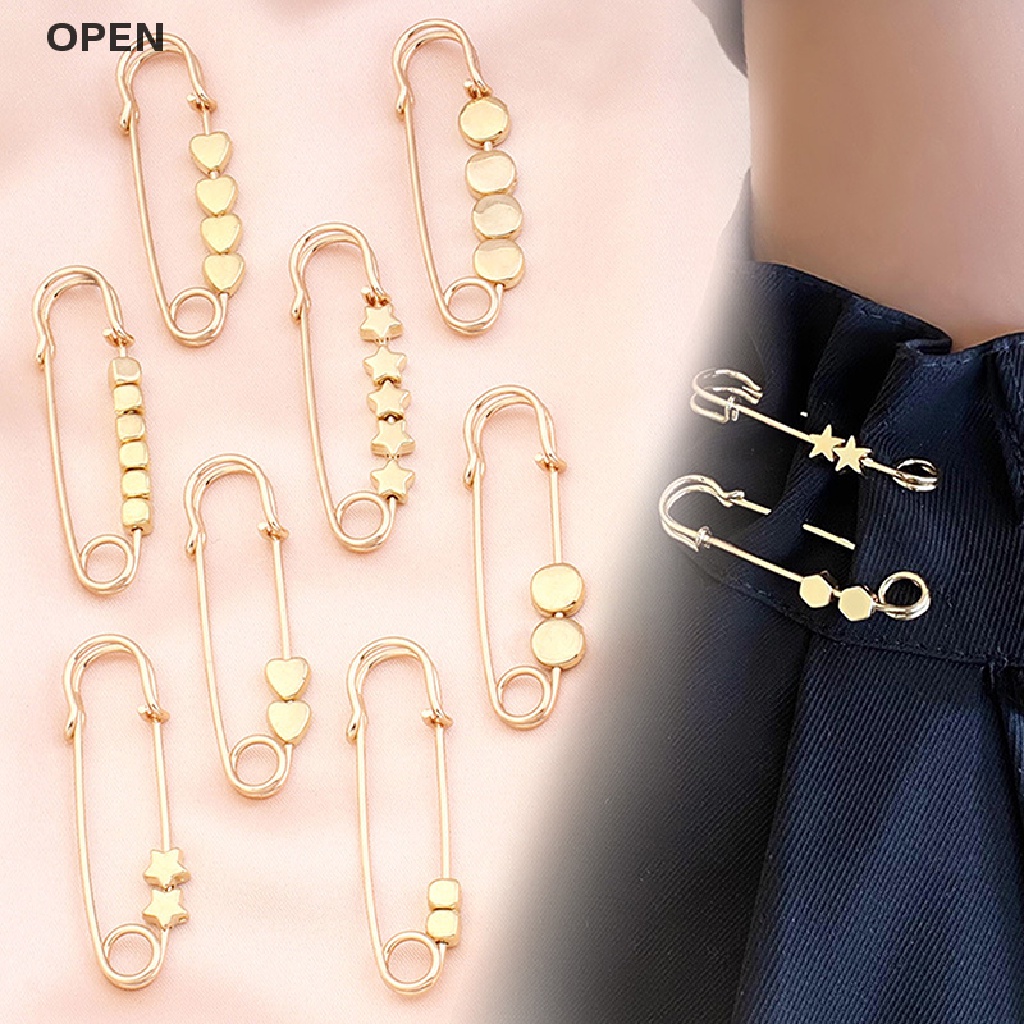 Op Ghim Cài Áo Hình Ngôi Sao / Trái Tim Màu Vàng Điều Chỉnh Được Cố Định Eo Quần Áo Thay Đổi Thắt