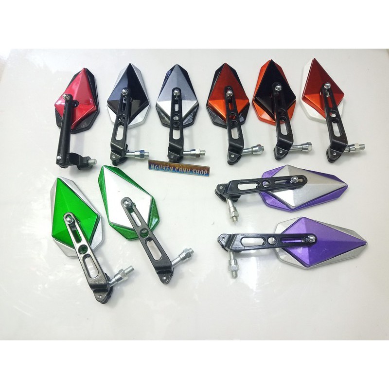 Gương hậu kim cương cho xe máy chân 10 li