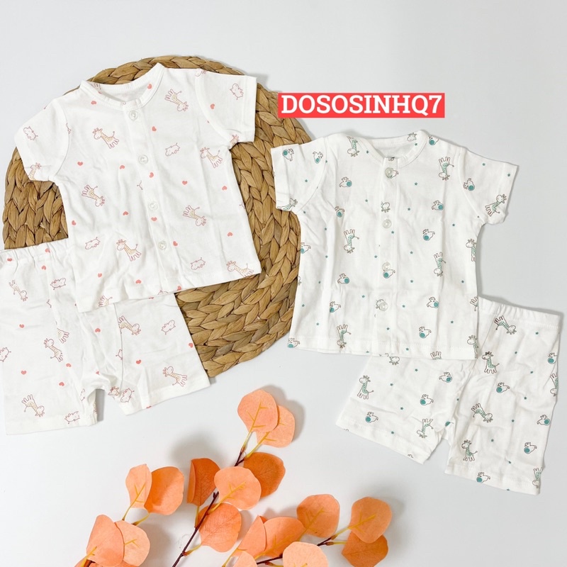 Bộ quần áo cộc tay cài giữa sơ sinh Lullaby