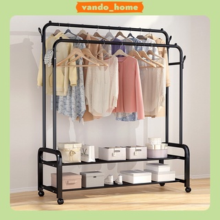 (𝐅𝐫𝐞𝐞𝐬𝐡𝐢𝐩) Giá Treo Quần Áo Hàn Quốc 2 Thanh, Kệ Giày Dép CHUẨN ĐẸP Giá phơi đồ Tiện Ích