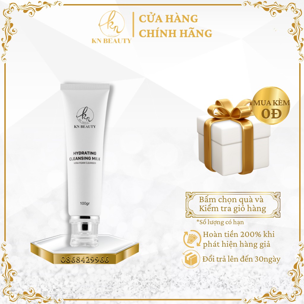 Sữa Rửa Mặt Trắng Da Ngừa Mụn KN Beauty Hydrating Cleansing Milk 120 ml