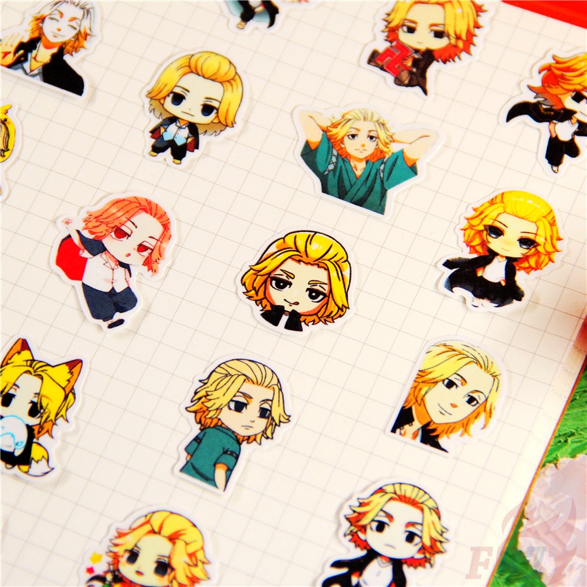 ❤ Mikey Q-1 Revengers của Tokyo. Sticker Dán Trang Trí Nhật Ký Hình Manjiro Sano ❤ Set 48 Miếng Dán Trang Trí Album Thời Trang DIY