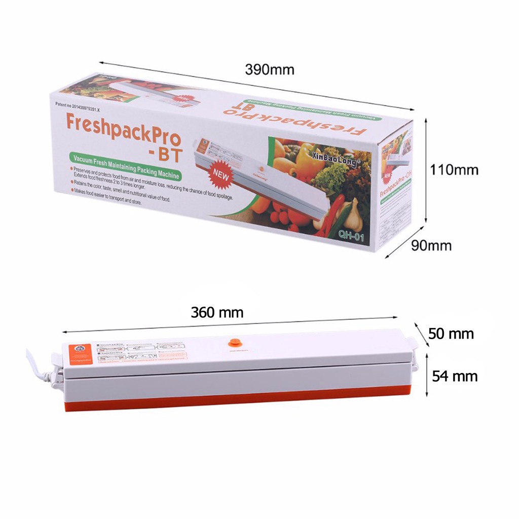 Máy Hút Chân Không Và Hàn Miệng Túi 2In 1 Fresh Pack Pro Thiết kế nhỏ gọn, trọng lượng nhẹ, dễ dàng sử dụng