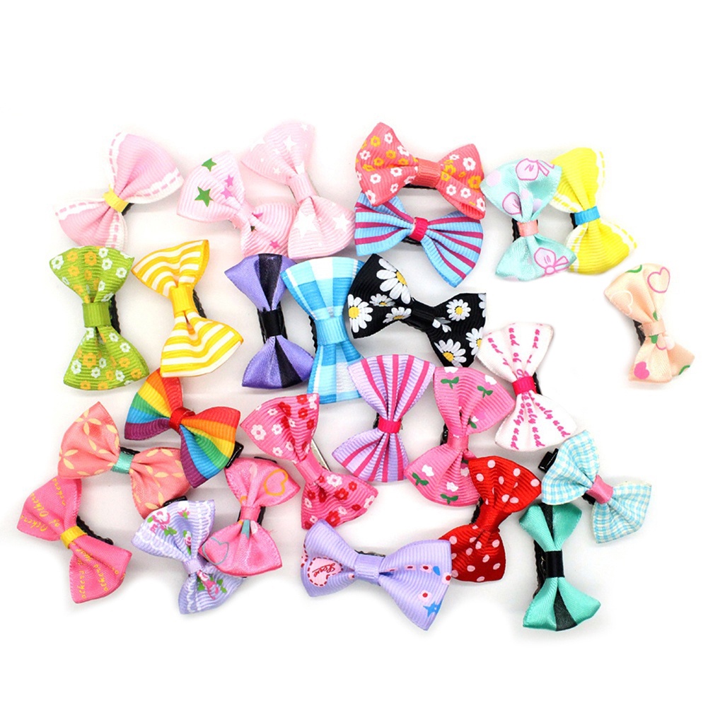 Set 10 kẹp tóc nơ hoa xinh xắn cho bé gái