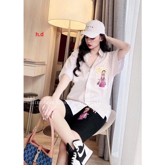 Bộ áo so mi quần legging còn cái nịt HĐ12