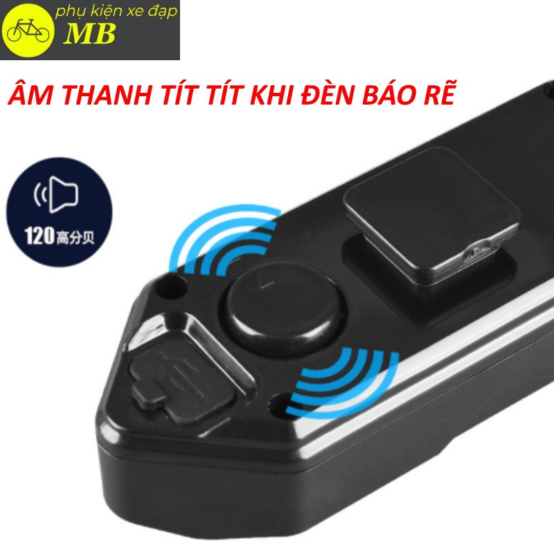 đèn xin nhan xe đạp điều khiển không dây siêu nhậy đèn hậu led nhiều chế độ nháy siêu sáng sạc usb chống nước XN02