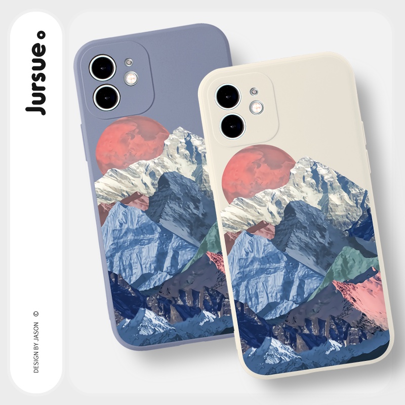 Ốp lưng JURSUE silicon mềm hình dễ thương đẹp cho iPhone 13 12 11 Pro Max SE 2020 X XR XS 8 7 ip 6S 6 Plus kute Y1752