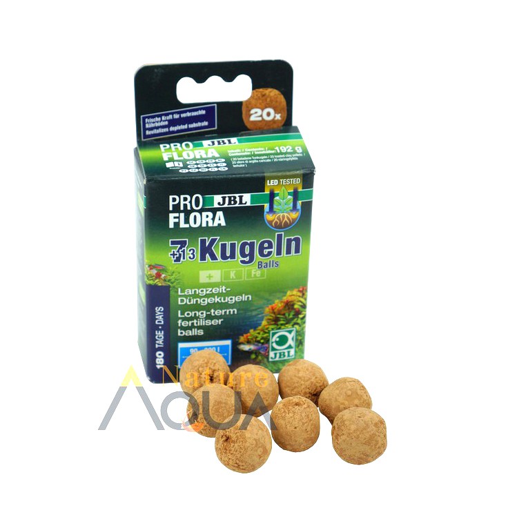 Phân nhét JBL Pro Flora 7+13 Kugeln Ball hộp 20v cho cây thủy sinh, tăng cường dinh dưỡng bộ nền