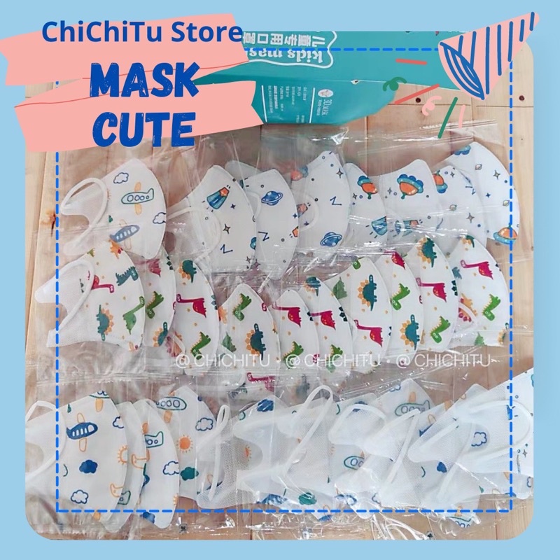 Khẩu trang 3D dành cho bé trai / bé gái với hình đáng yêu dễ thương độc lạ - ChiChiTu