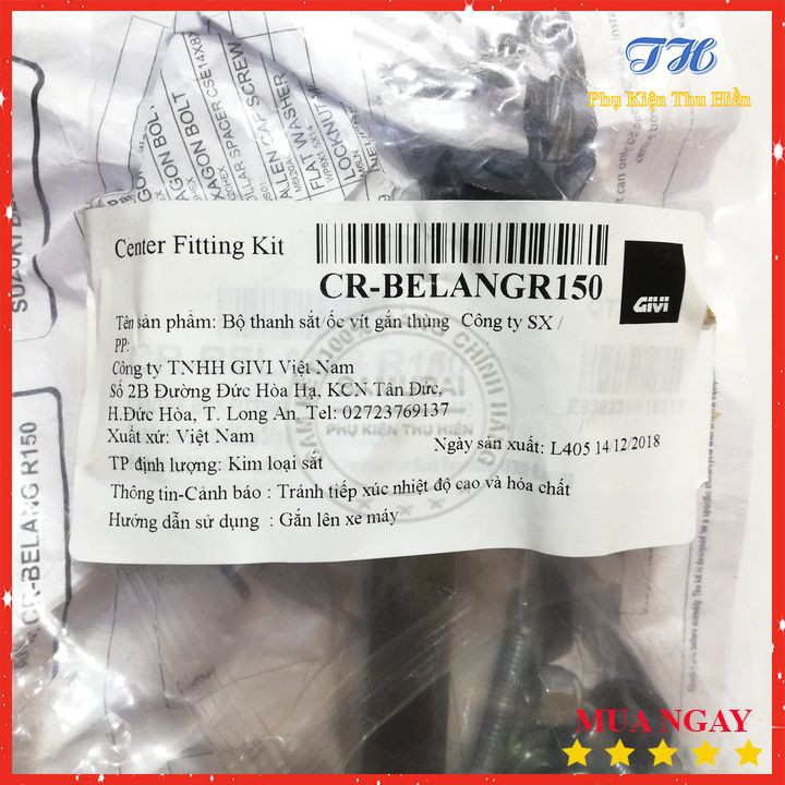 Pát Gắn Thùng Giữa Givi Cho Xe Belang R150 / Raider 150