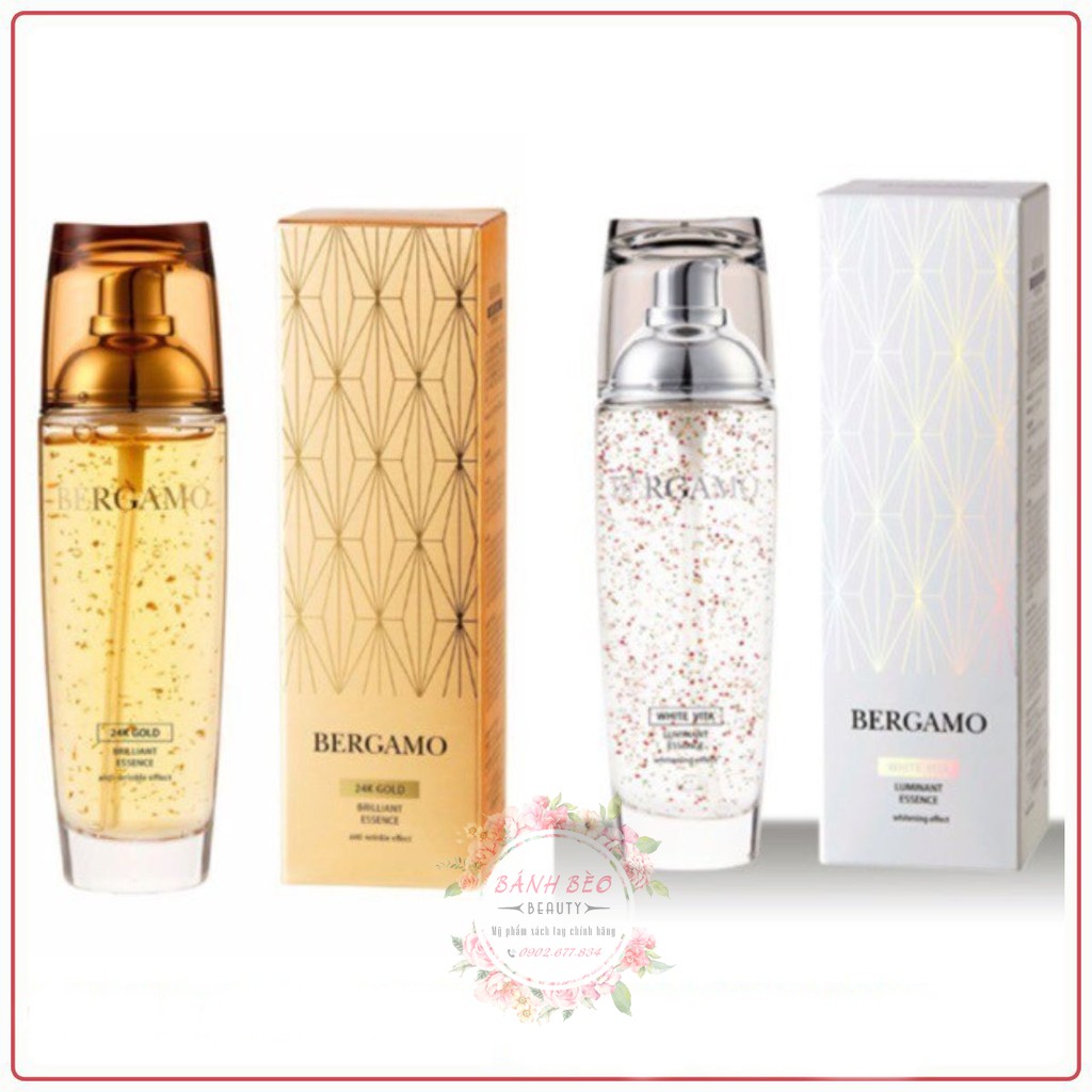 Tinh chất Serum Bergamo 24k Gold &amp; White Hàn Quốc, hỗ trợ da trắng sáng căng bóng hơn (chai 110ml)