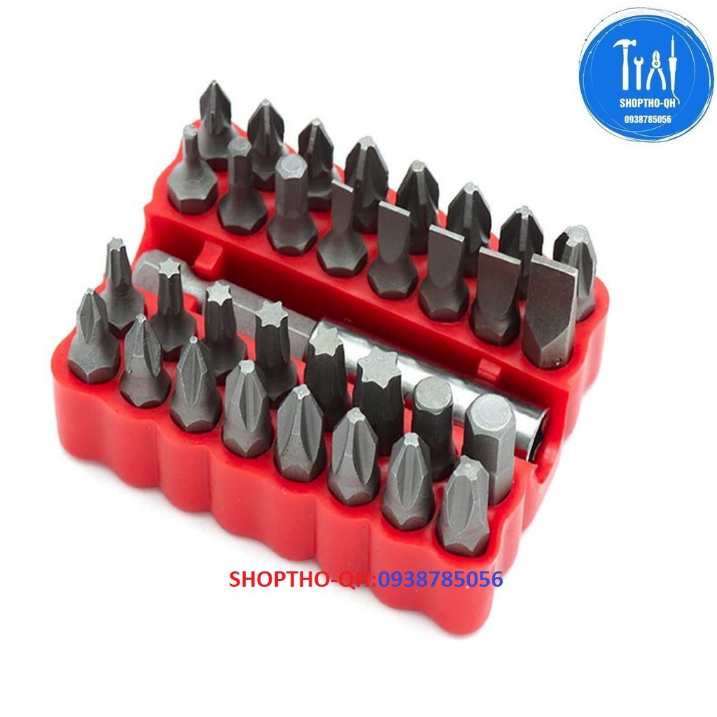 Bộ sản phẩm tuốc nơ vít 33 chi tiết.