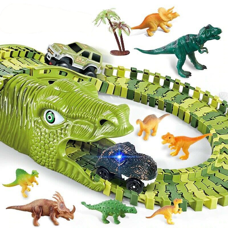 Bộ đồ chơi lắp ráp đường ray khủng long cỡ lớn 240 chi tiết cho bé từ 3 tuổi trở lên
