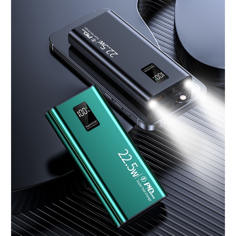 Pin Sạc Dự Phòng YM-434 10000 mAnh/ 20000mAh  Sạc Nhanh 22,5W Vỏ Hợp Kim Nhôm