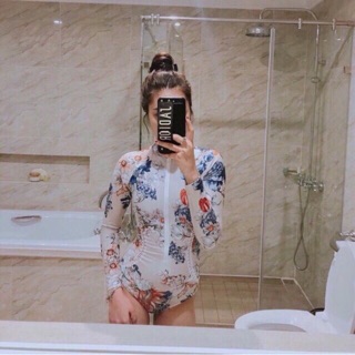 (Có sẵn, ảnh thât) Bikini liền hoa siêu hot 2020
