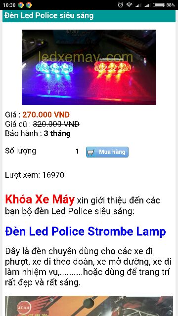 LED nhấp nháy đỏ xanh cho xe máy