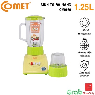Máy Xay Sinh Tố Comet CM9986 1.25 Lít 2 Cối Thủy Tinh - Hàng Chính Hãng - Bảo Gabg2 12 Tháng