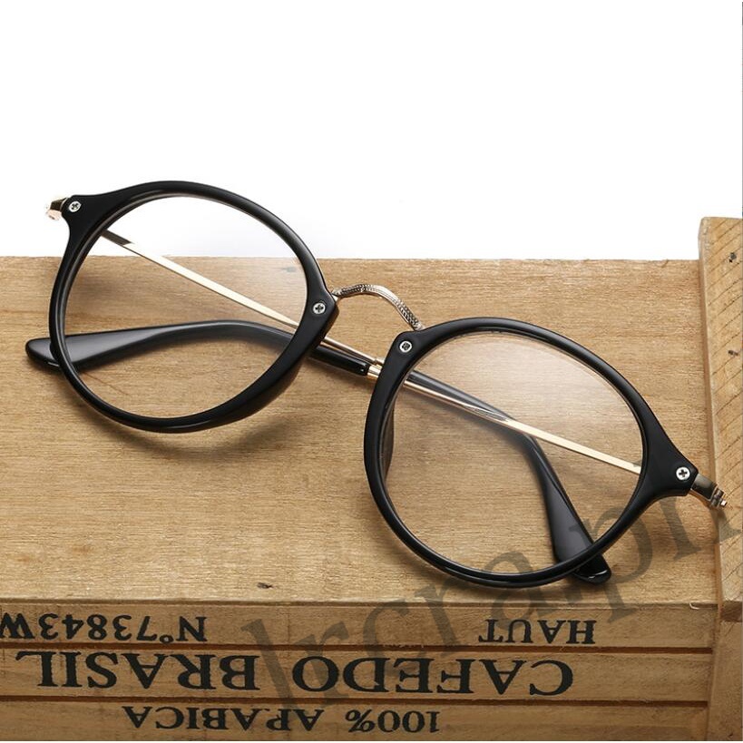 Lycra Mắt Kính Gọng Kim Loại Chống Ánh Sáng Xanh Phong Cách retro Thời Trang unisex