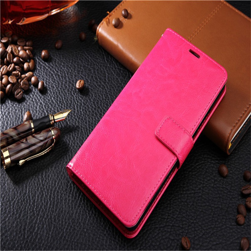 Bao da điện thoại màu trơn thiết kế nắp gập kiêm giá đỡ có ngăn đựng thẻ cho LG G4 G5 G4 Pro