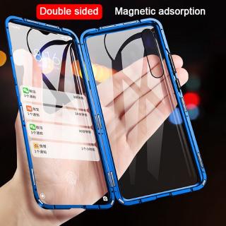 Ốp điện thoại nắp gập từ tính mặt kính cường lực bảo vệ 360 độ cho Samsung Galaxy S10 S9 S8 Plus Note 10 Pro 9 8