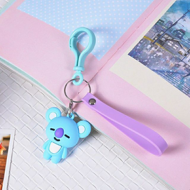 Móc khóa nhựa có tag BT21 loại nhỏ