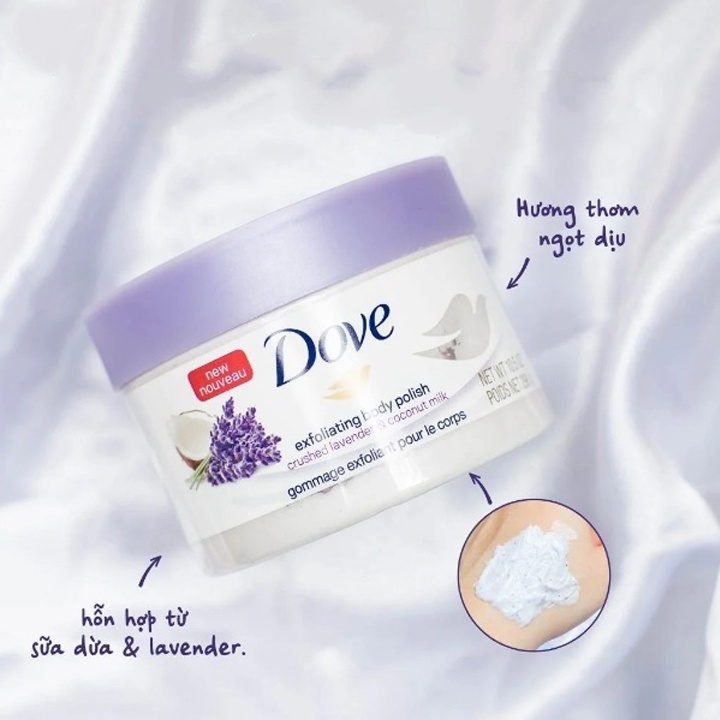 Tẩy Tế Bào Chết Body Dove Bản Thái 298ml Loại Bỏ Lớp Bụi Bẩn Toàn Thân Dưỡng Da Từ Sâu Bên Trong