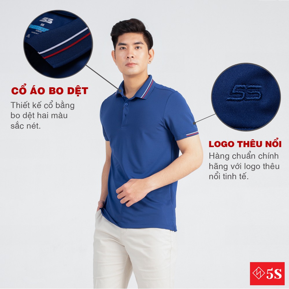 [MUA 2 GIẢM 30K] Áo Polo Nam 5S (4 màu), Chất Liệu Coolmax Siêu Mát, Phom Dáng Trẻ Trung (APC21013) | BigBuy360 - bigbuy360.vn