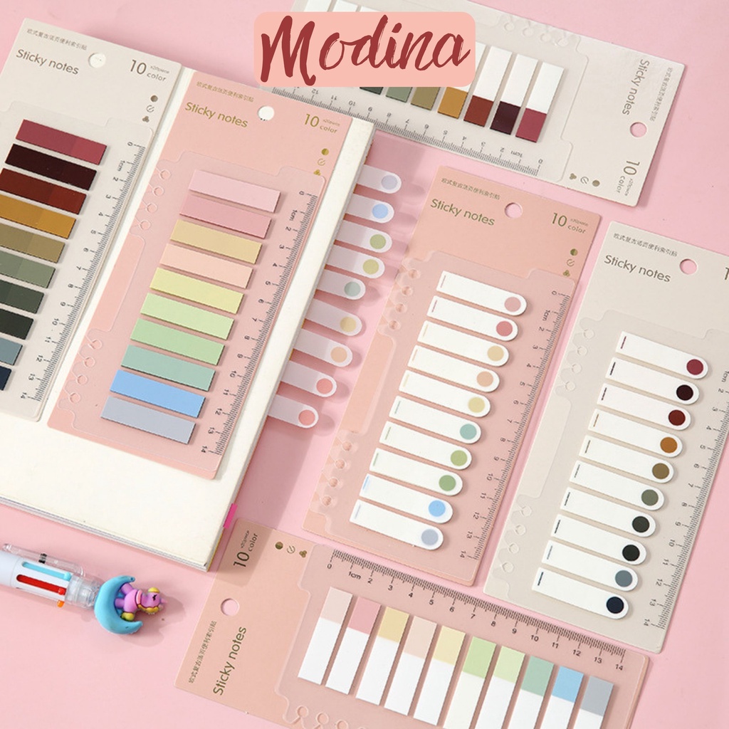 Giấy note cute nhiều màu, giấy ghi chú đánh dấu trang hàn quốc