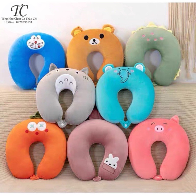 Gối Chữ U Kê Cổ Văn Phòng- Gối Tựa Cổ Khi Đi Du Lịch, Oto - Chống Đau Mỏi Vai Gáy