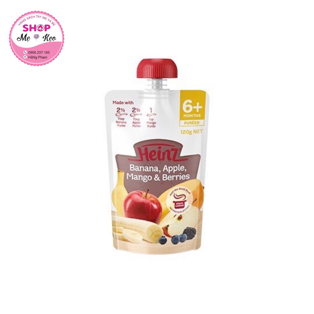 Váng sữa Heinz Custard, Úc (120g) đủ vị vani, chuối, xoài,dâu bổ sung năng lượng dinh dưỡng cho bé từ 6 tháng trở lên
