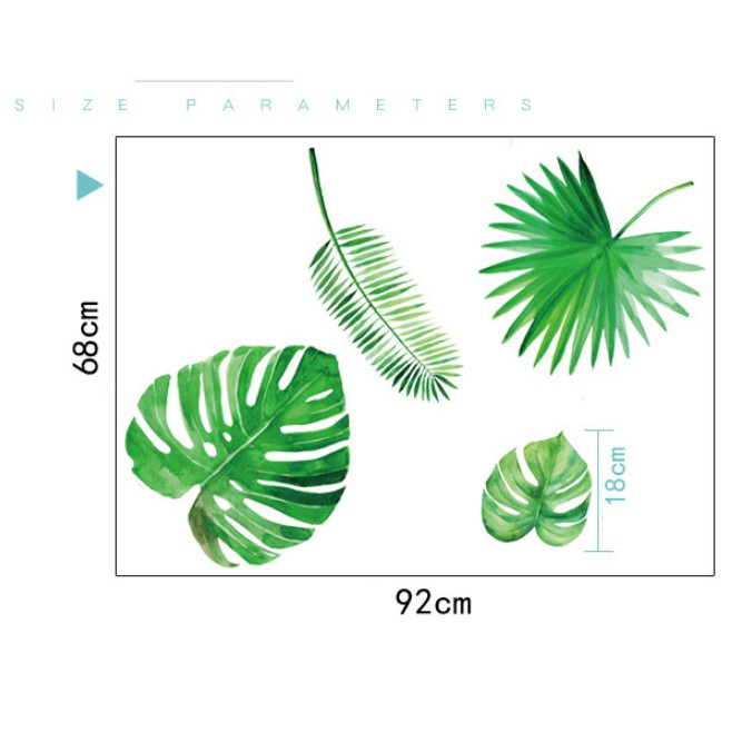 Decal dán tường - Lá rời cỏ dương xỉ mới nhỏ