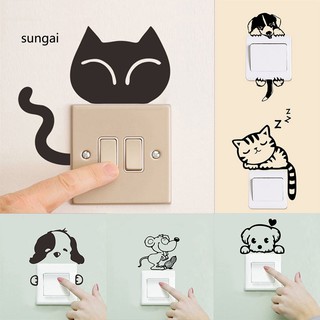 Miếng dán tường trang trí nội thất hình cún cưng dễ thương