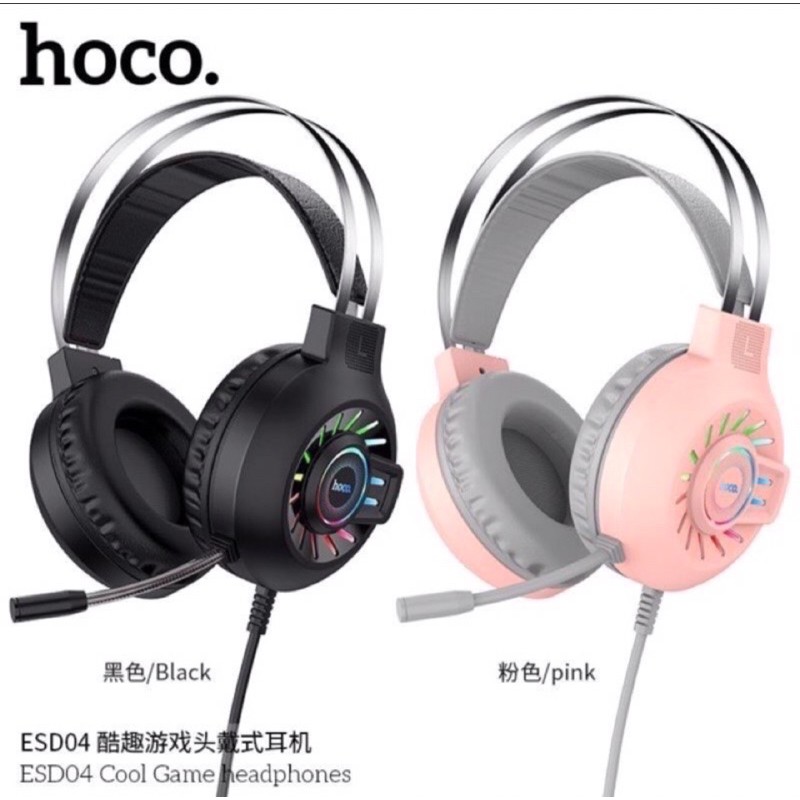 ✔CHÍNH HÃNG✔Tai nghe Gaming Hoco ESD04 có mic đàm thoại.Head phone chụp tai Bluetooth cho Game thủ-bass mạnh-pin khủng