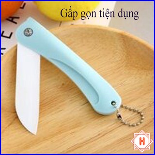 Dao Sứ Gọt Hoa Quả Gấp Gọn Không Gỉ Set { H }