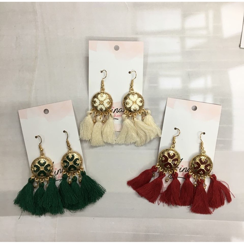 [Freeship từ 50k] Khuyên tai bohemian chỉ tua rua cá tính mùa hè