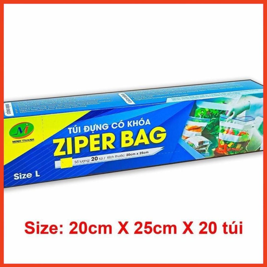 TÚI ĐỰNG THỰC PHẨM CÓ KHÓA ZIP SIZE 20*30